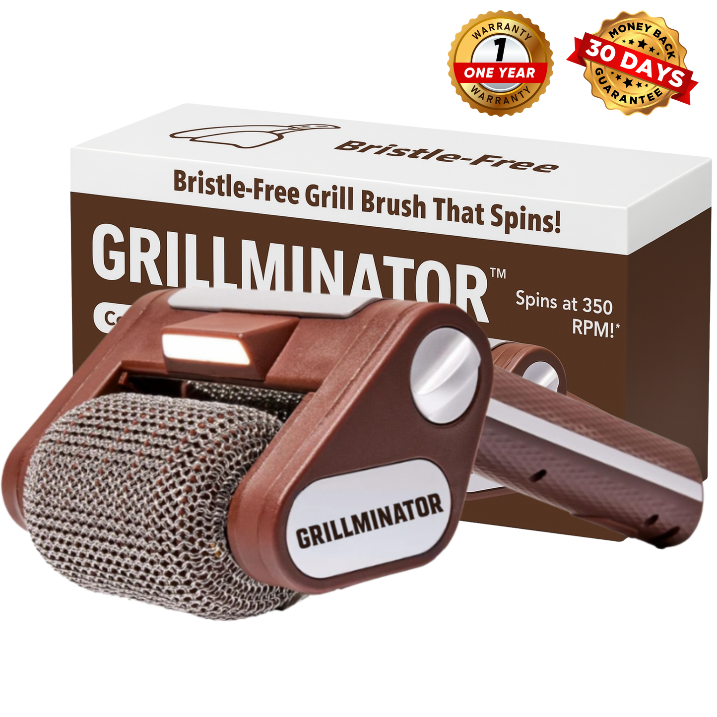 GRILLMINATOR CORDLESS RECHARGEABLE GRILL CLEANER