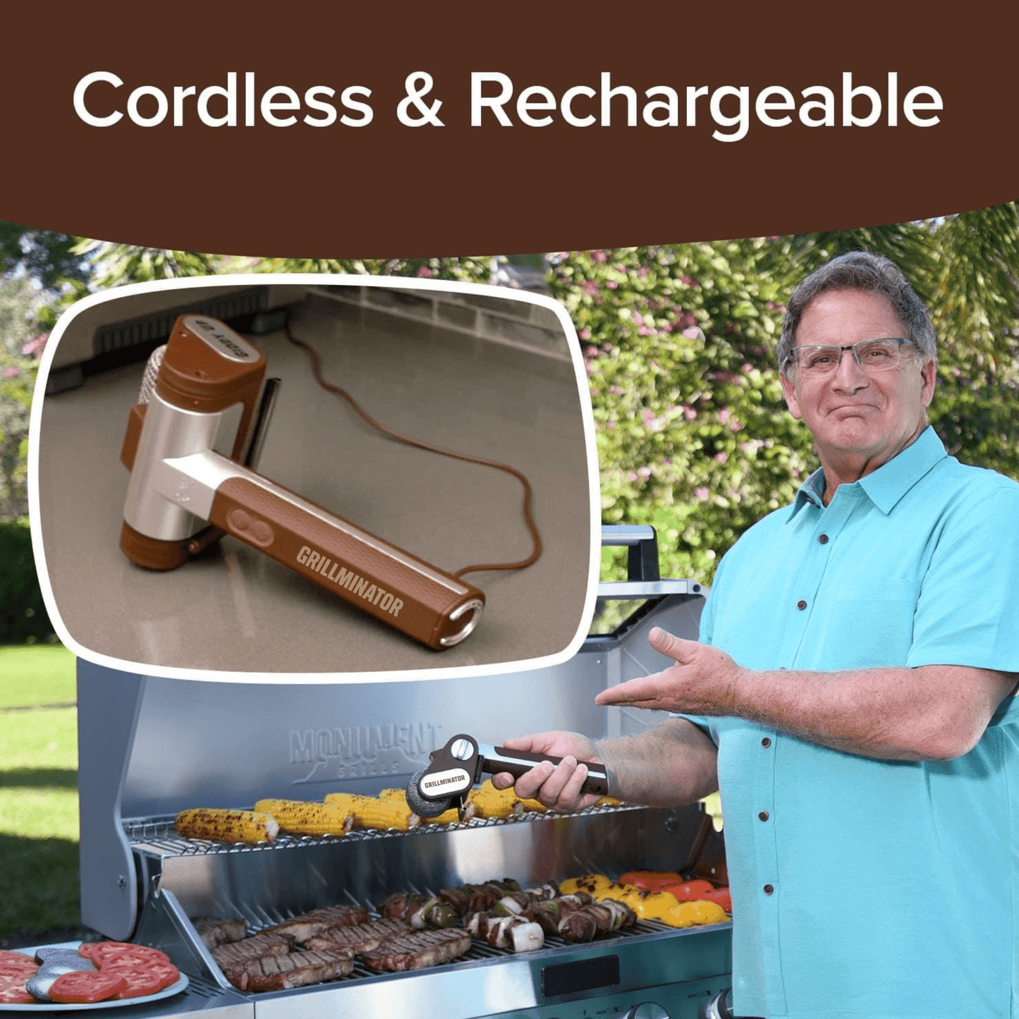 GRILLMINATOR CORDLESS RECHARGEABLE GRILL CLEANER - My Store